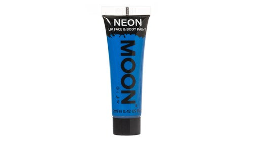 Face & body pain neon UV intens bleu