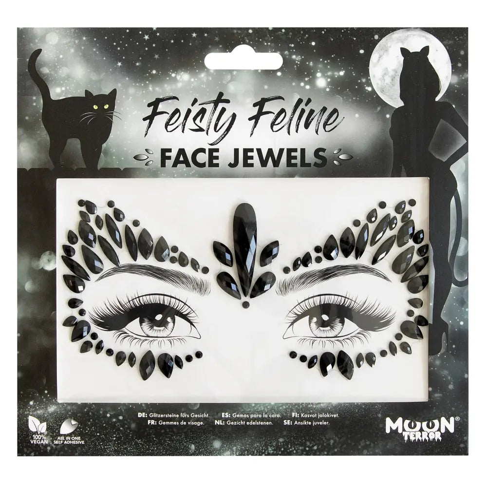 Strass Autocollant - Feisty Feline - Noir - Moon Terror