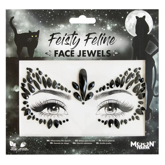 Strass Autocollant - Feisty Feline - Noir - Moon Terror