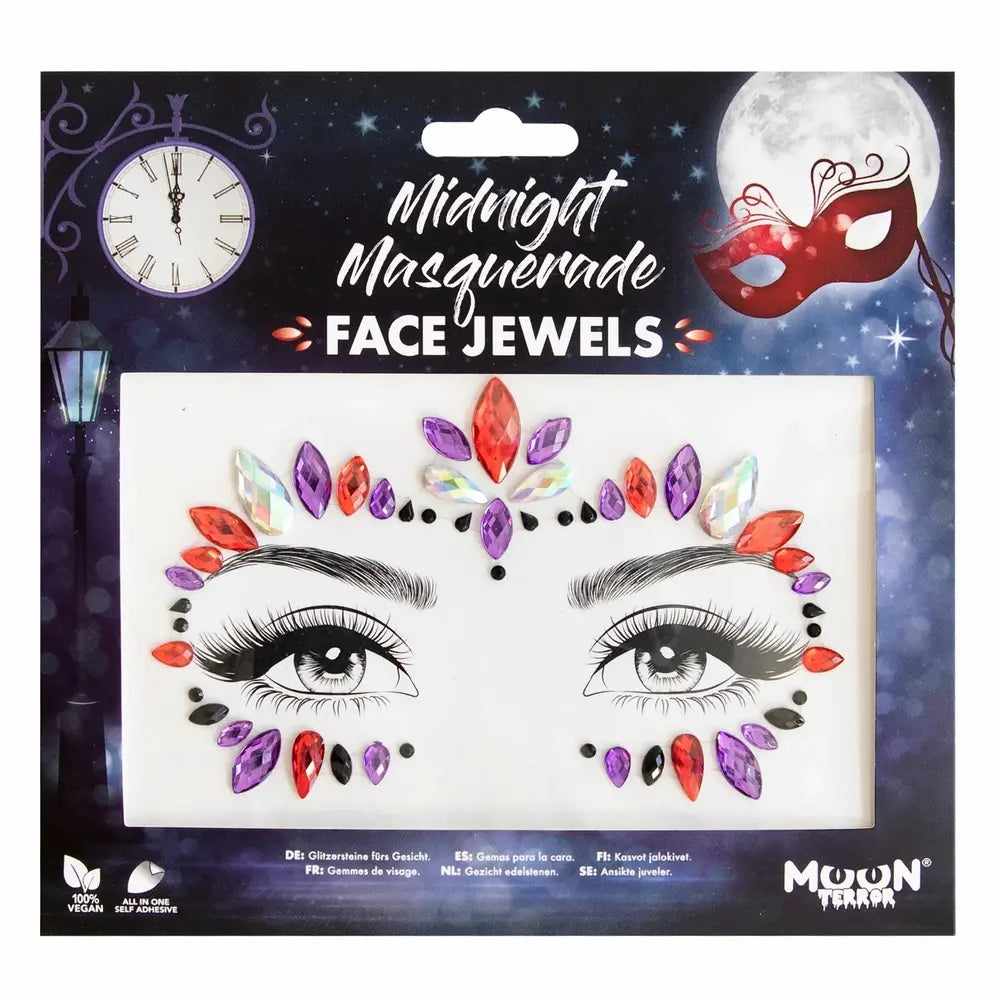 Strass Autocollant - Midnight Masquerade - Blanc - Noir - Rouge - Violet & blanc - Moon Terror