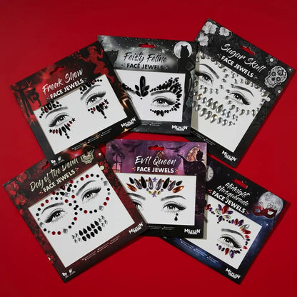Strass Autocollant - Midnight Masquerade - Blanc - Noir - Rouge - Violet & blanc - Moon Terror