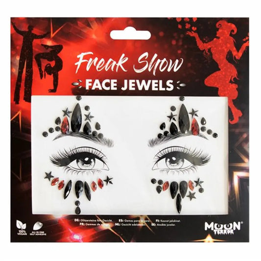 Strass Autocollant - Freak Show - Noir & Rouge - Moon Terror