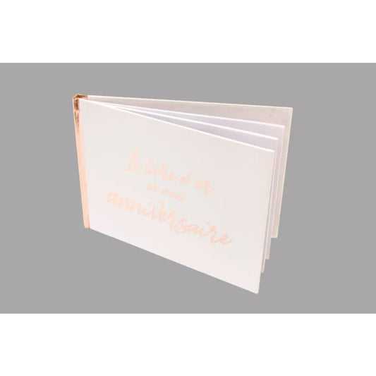 LIVRE D'OR METALLISE "JOYEUX ANNIVERSAIRE" 80 pages ROG
