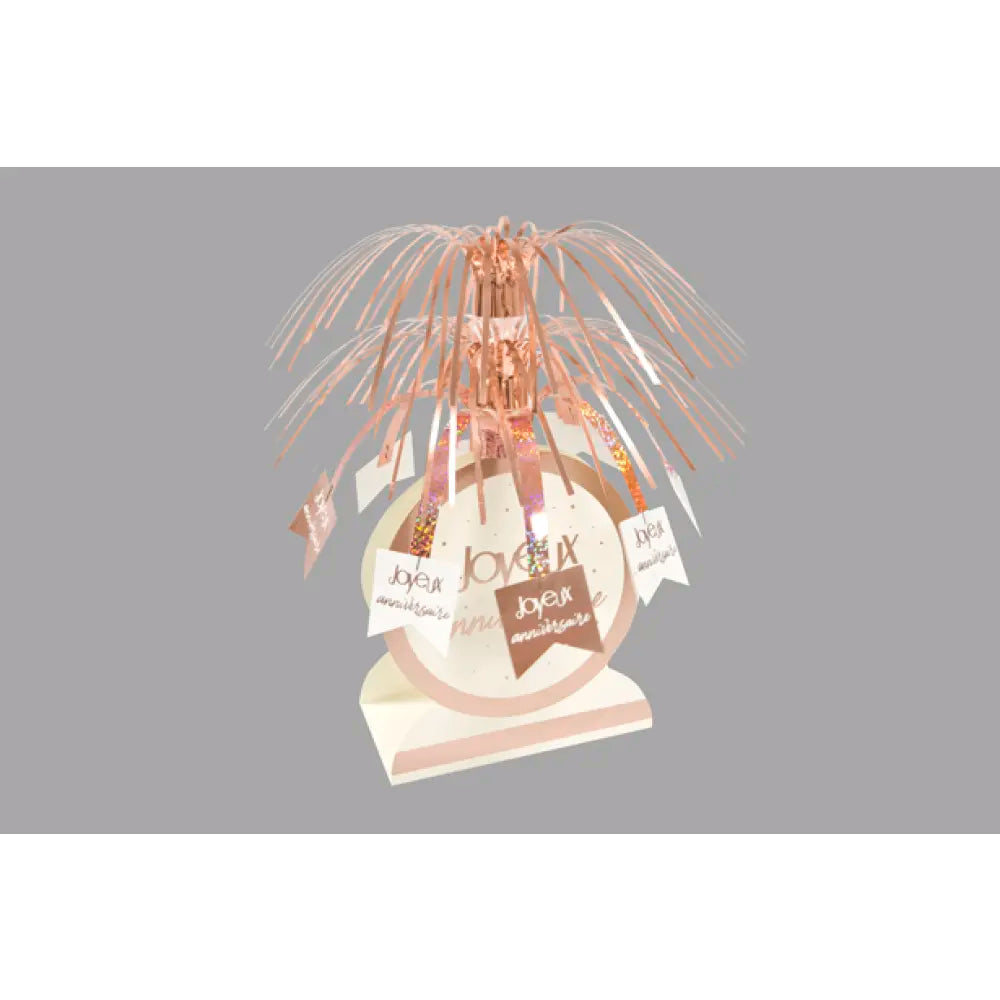 Centre de Table Rose Gold - ''Joyeux Anniversaire''