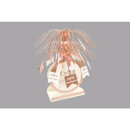 Centre de Table Rose Gold - ''Joyeux Anniversaire''