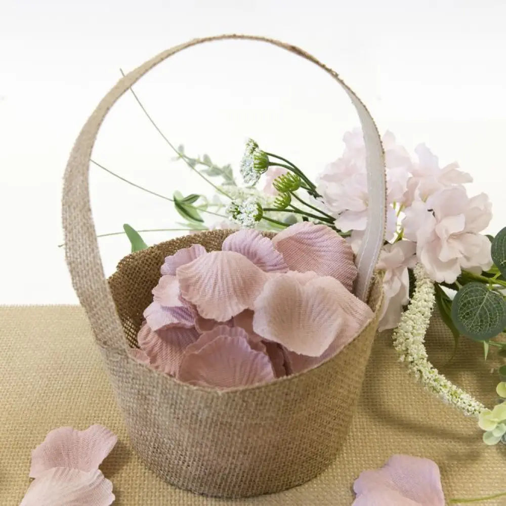 Panier à Pétales - Effet Jute