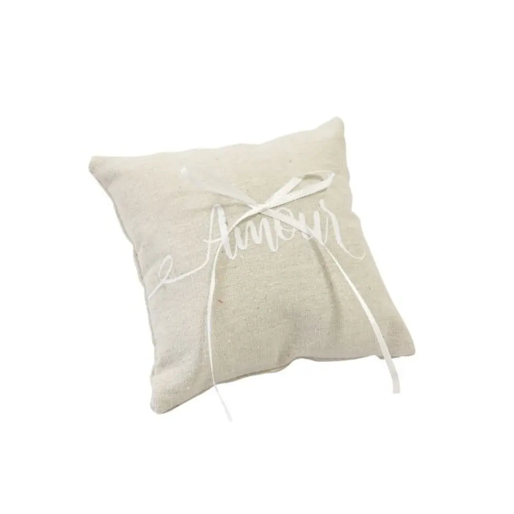 Coussin Alliances en Toile "Amour"