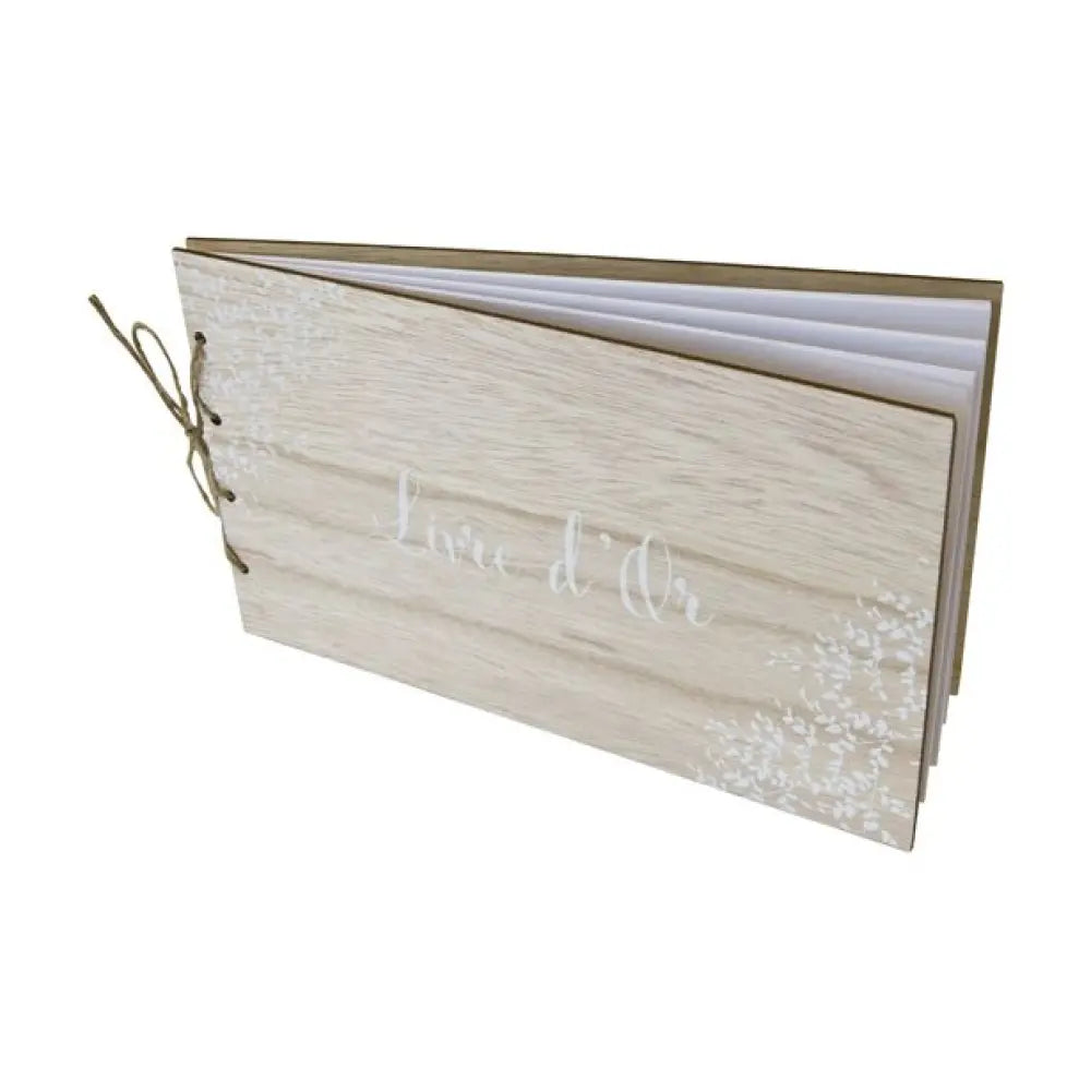 Livre d'Or avec Couvertures en Bois