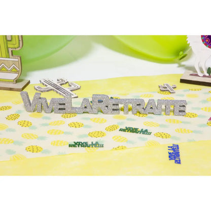 Déco de Table - ''Vive la Retraite'' Argent
