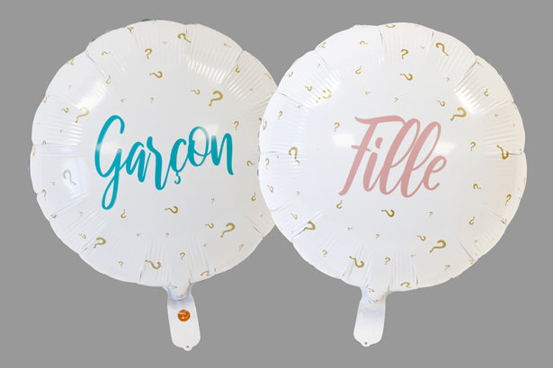 BALLON METALLIQUE GENDER REVEAL (diam 45 cm)