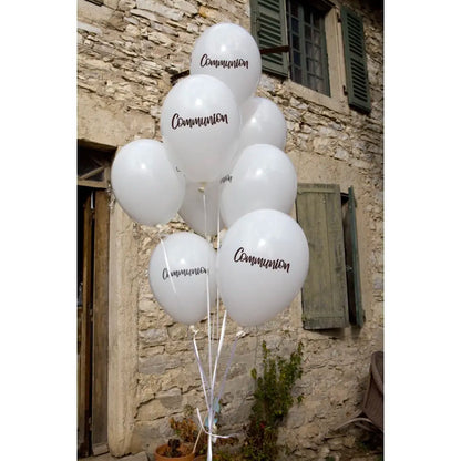 8 Ballons en latex "Communion" - Ø 25 cm