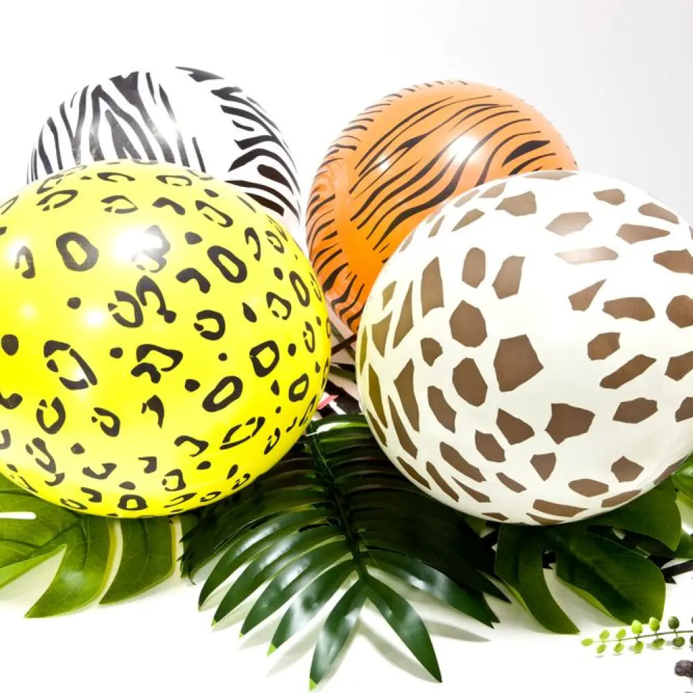 5 Ballons Imprimés "Safari" - 36x29cm