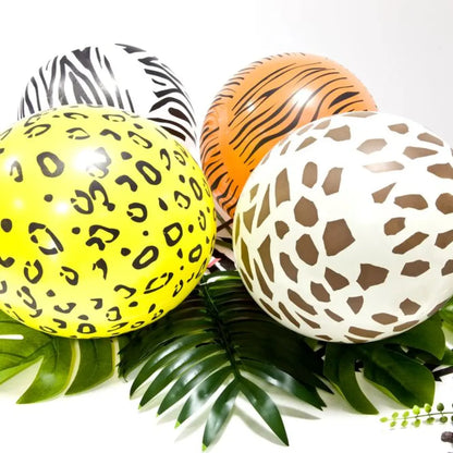 5 Ballons Imprimés "Safari" - 36x29cm