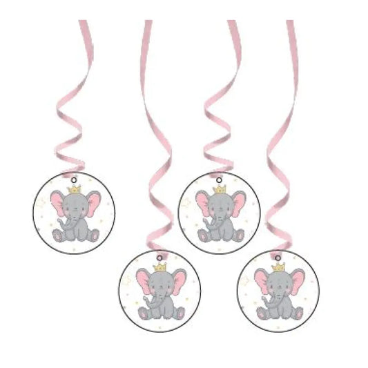 4 Suspensions Spirales - Eléphant