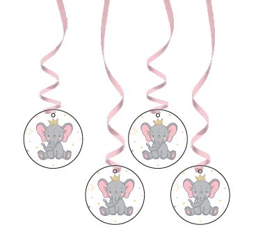 SUSPENSION SPIRALE ELEPHANT (x 4)