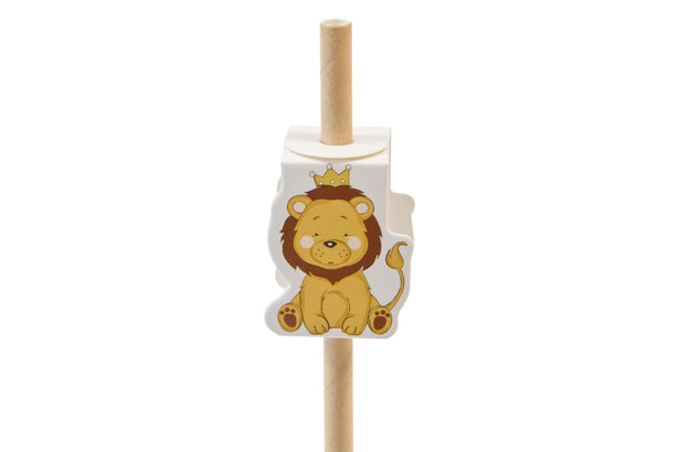 DECOR POUR PAILLE LION (x 12)