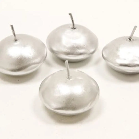 4 Bougies Flottantes Argent