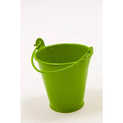 3 petits seau vert en métal "Pâques"