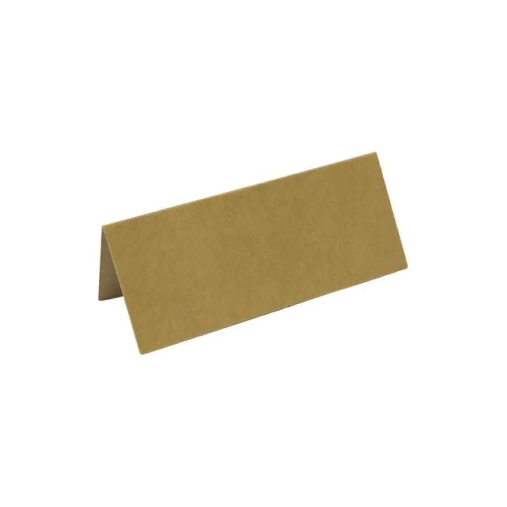 6 Marque-places uni effet kraft - 9,5 x 4 cm