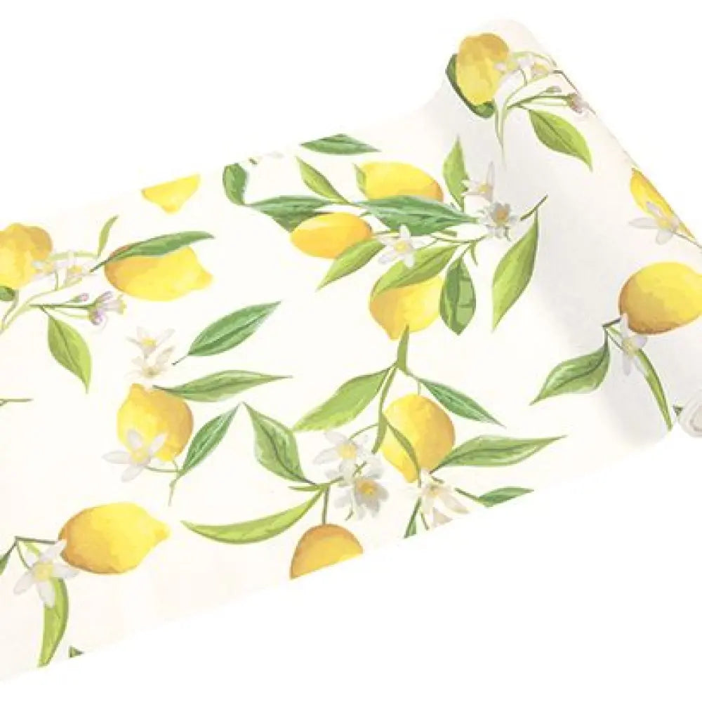 Chemin de Table en Toile - Décor Citron - 4m