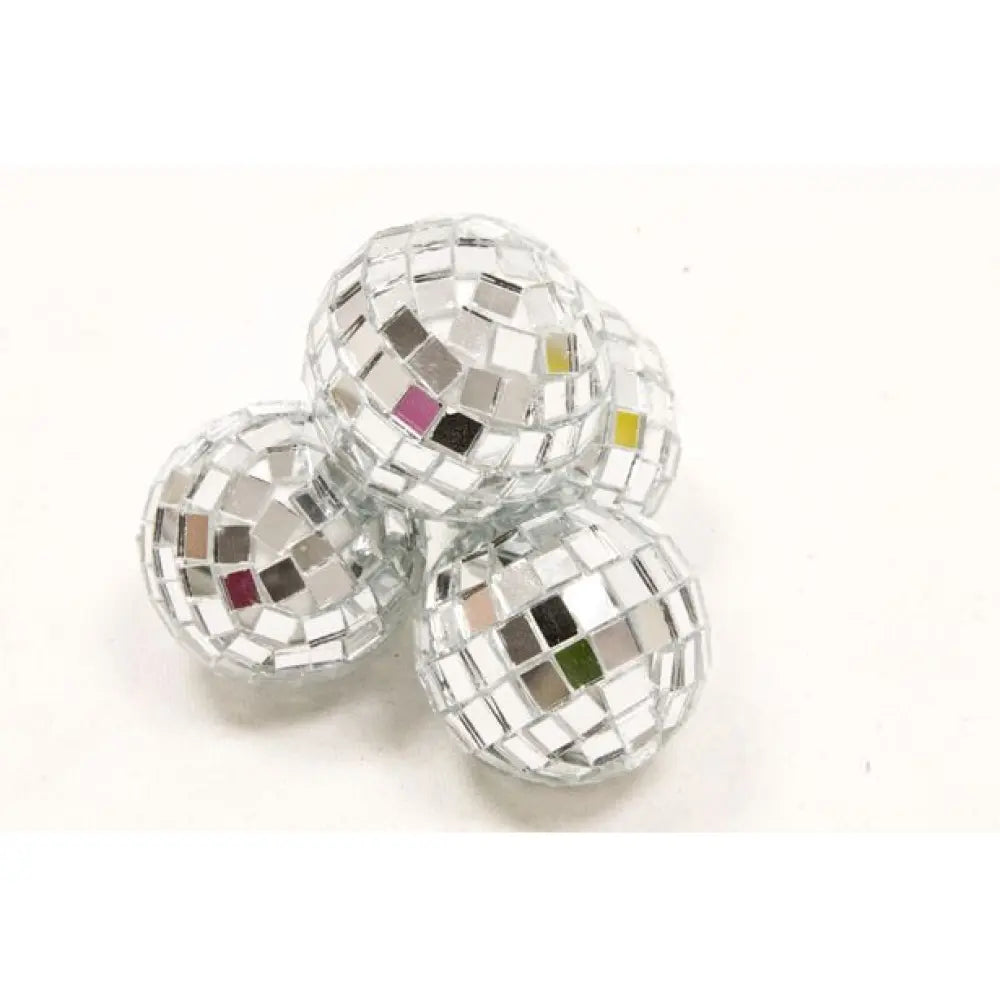 4 Mini Boules à Facettes - Argent
