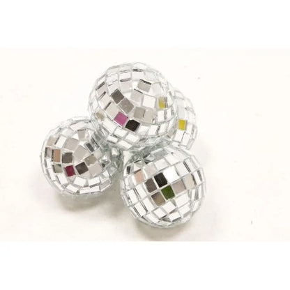 4 Mini Boules à Facettes - Argent