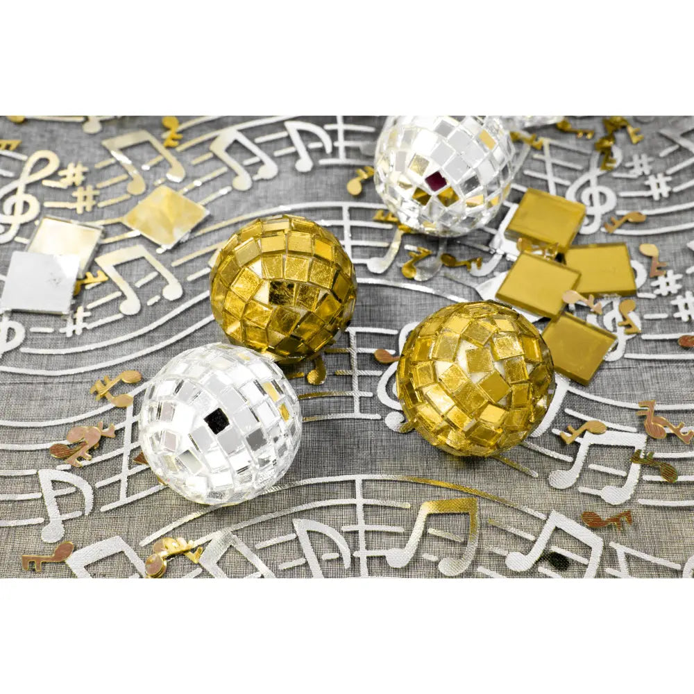 4 Mini Boules à Facettes - Argent