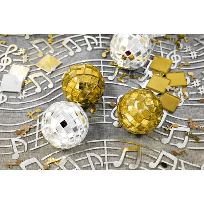 4 Mini Boules à Facettes - Or