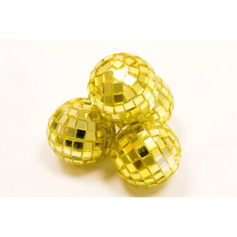 4 Mini Boules à Facettes - Or