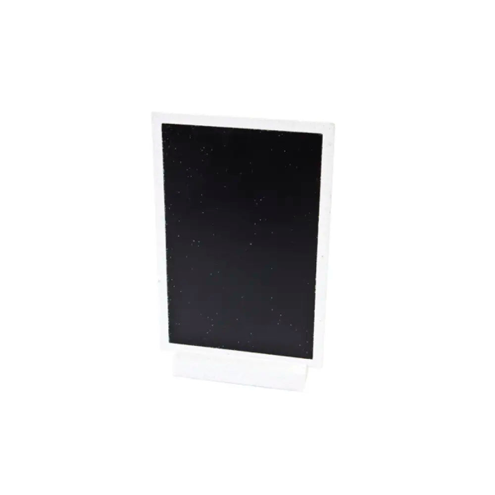 Ardoise ''Menu'' Pailletée - Double Face - 19 cm x 12 cm - Blanc