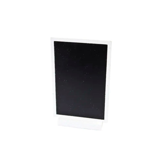 Ardoise ''Menu'' Pailletée - Double Face - 19 cm x 12 cm - Blanc