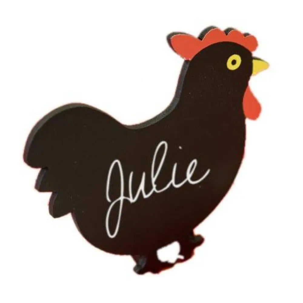 2 Marque-Places "Poule de Pâques" 7x7cm