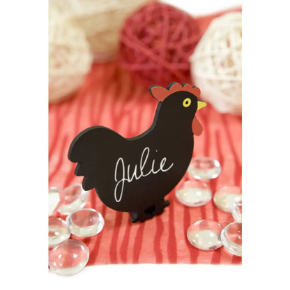 2 Marque-Places "Poule de Pâques" 7x7cm