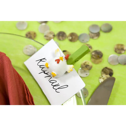 4 Pinces / Épingles Déco Poule "Pâques"