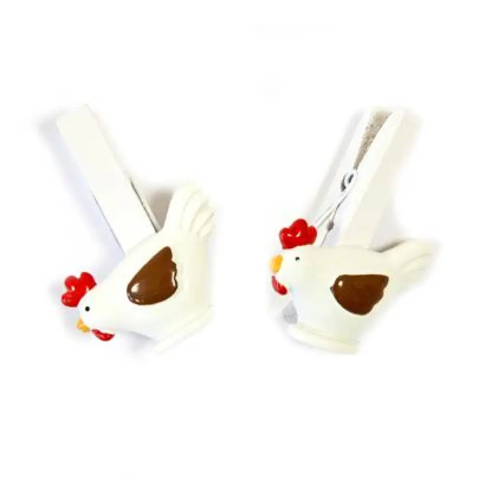 4 Pinces / Épingles Déco Poule "Pâques"