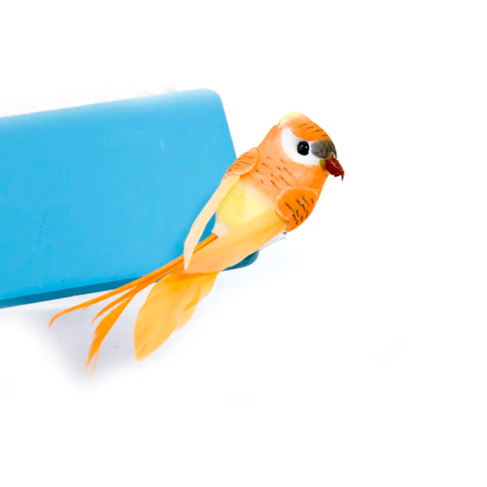 Perruche Orange sur pince - Moyen Modèle