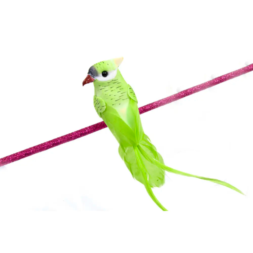 Perruche Vert sur pince - Grand Modèle