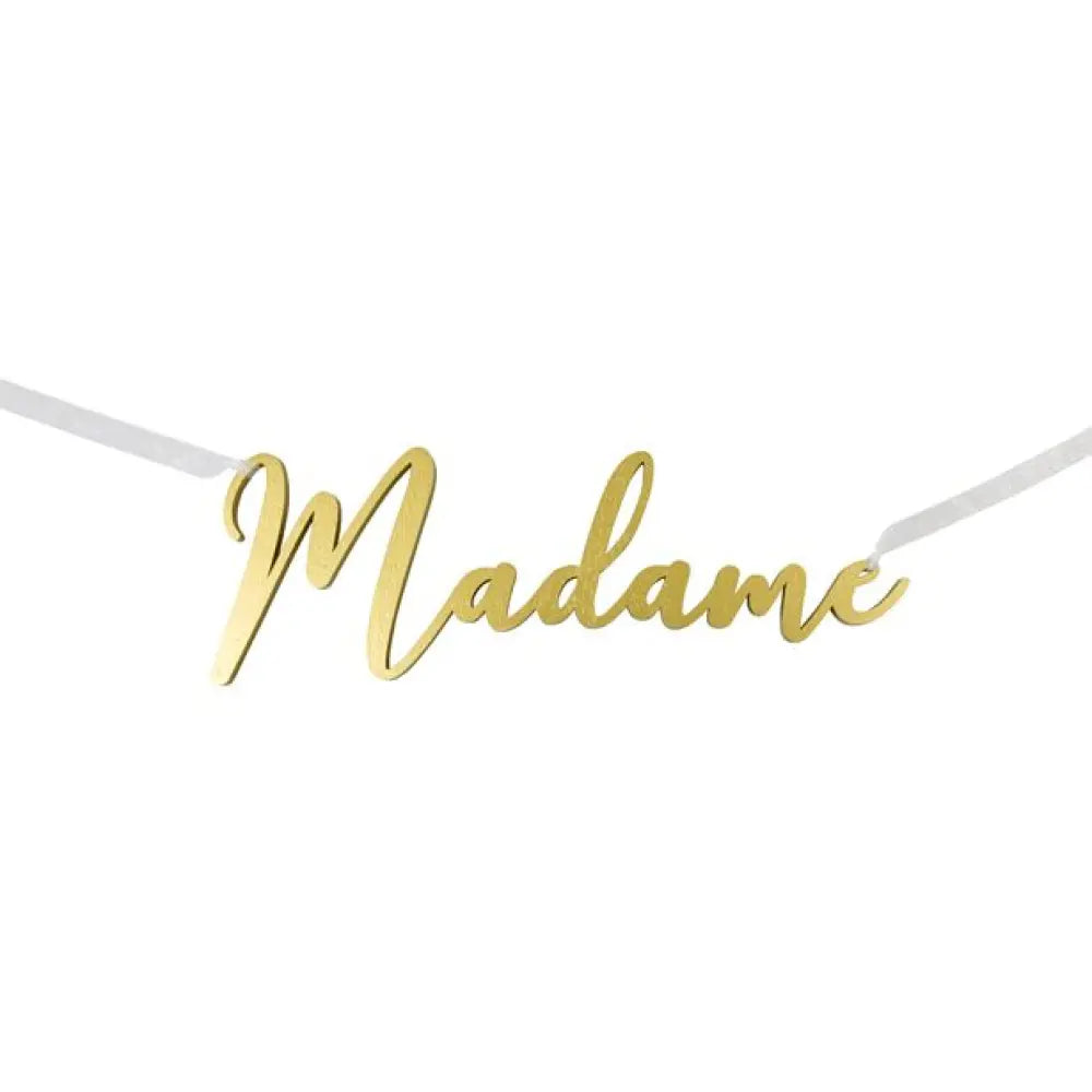 "Madame" Métallisé - Décoration à Suspendre