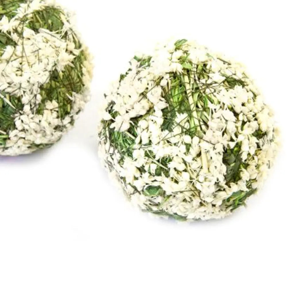 2 Boules Déco Naturelle Fleurie - Ø7cm