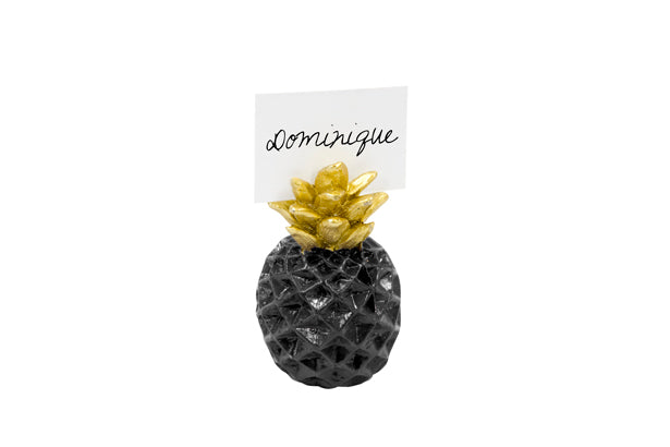 RESINE MARQUE PLACE "ANANAS" NOIR OR