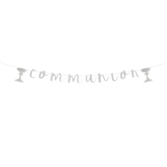 Guirlande Lettres "Communion" Argent - 2 m