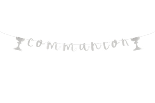 Guirlande lettres "Communion" argent