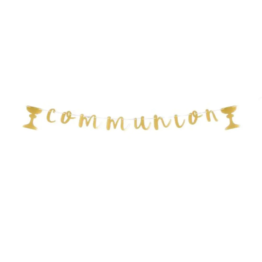 Guirlande Lettres "Communion" Or - 2 m