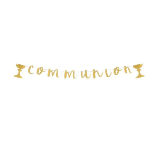 Guirlande Lettres "Communion" Or - 2 m