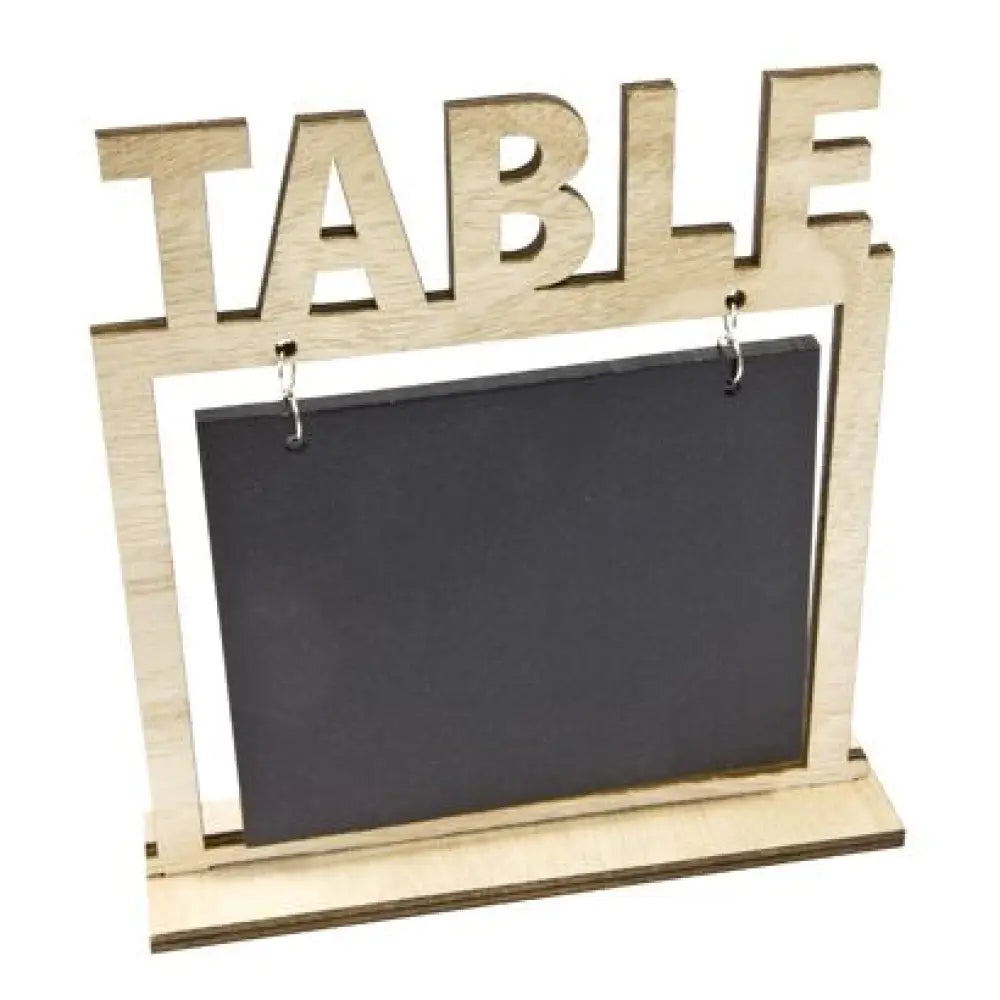 Ardoise "Table" en bois - 14x15,5cm