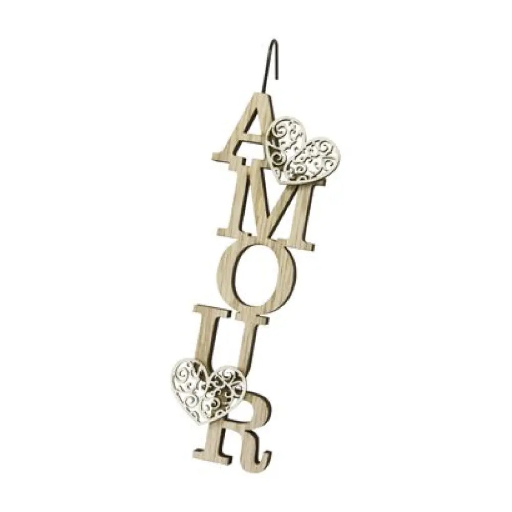 Mot "AMOUR" en Bois, à suspendre