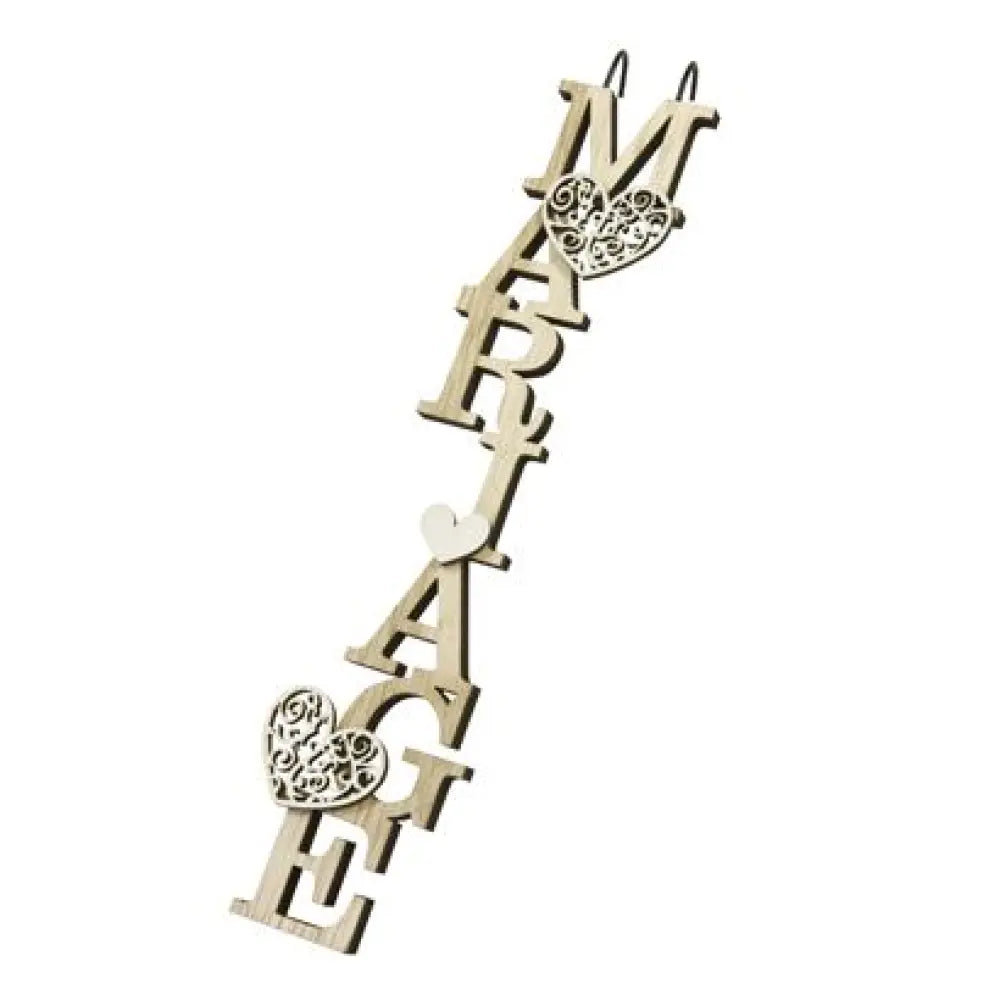 Mot "MARIAGE" en Bois, à suspendre