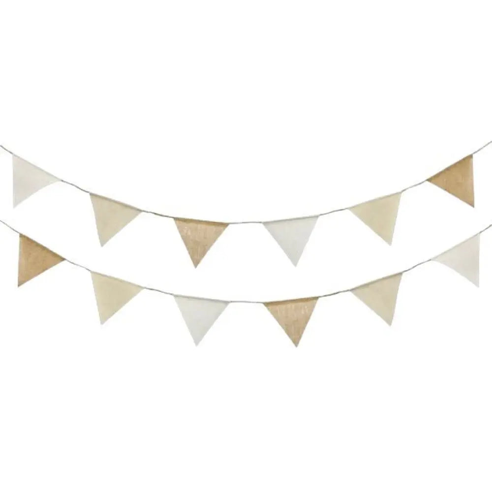 Guirlande Fanions en Jute et Toiles - 2,6 m