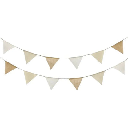 Guirlande Fanions en Jute et Toiles - 2,6 m