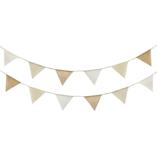 Guirlande Fanions en Jute et Toiles - 2,6 m